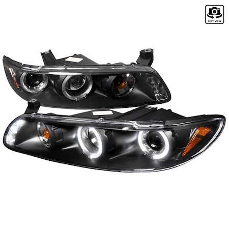 Spec-D Tuning 97-03 Pontiac Grand Prix Halo LED Projector Black 2LCLHP-GPX97JM-TM